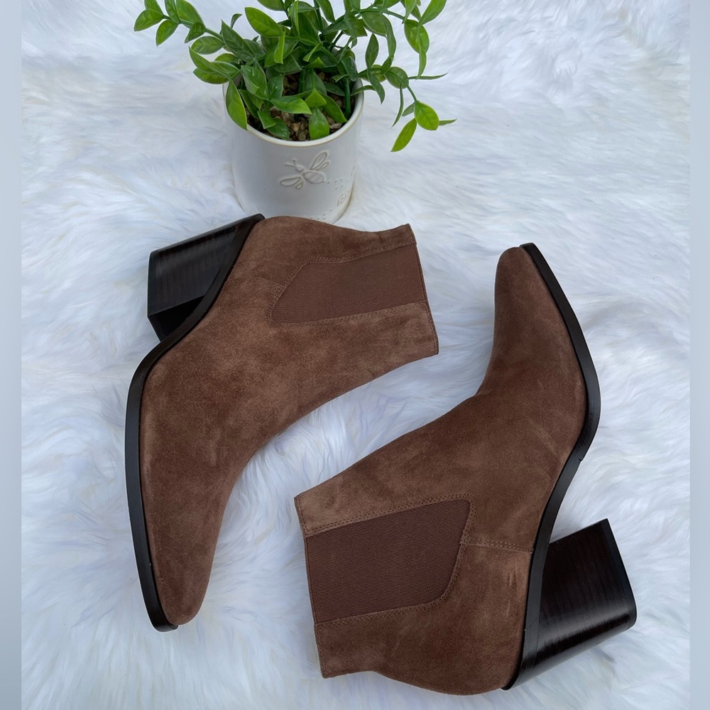 Rag & Bone Razor Brown Suede Pointed Toe Block He… - image 3